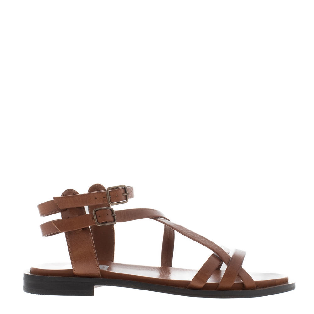 Carl Scarpa Kind Tan Leather Gladiator Sandals